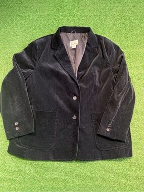 Men's Black Velvet Blazer Jacket by Portofino